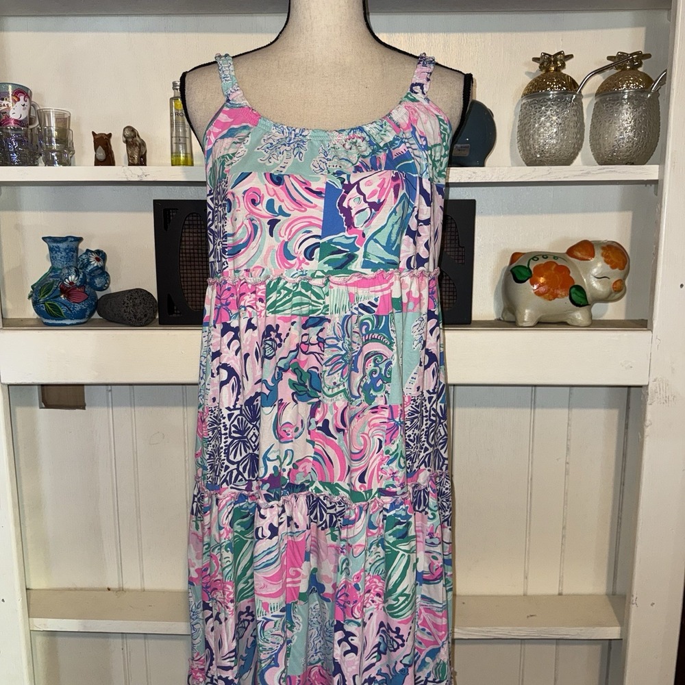 Lilly Pulitzer XS Floral Tiered Cami Spring Dress